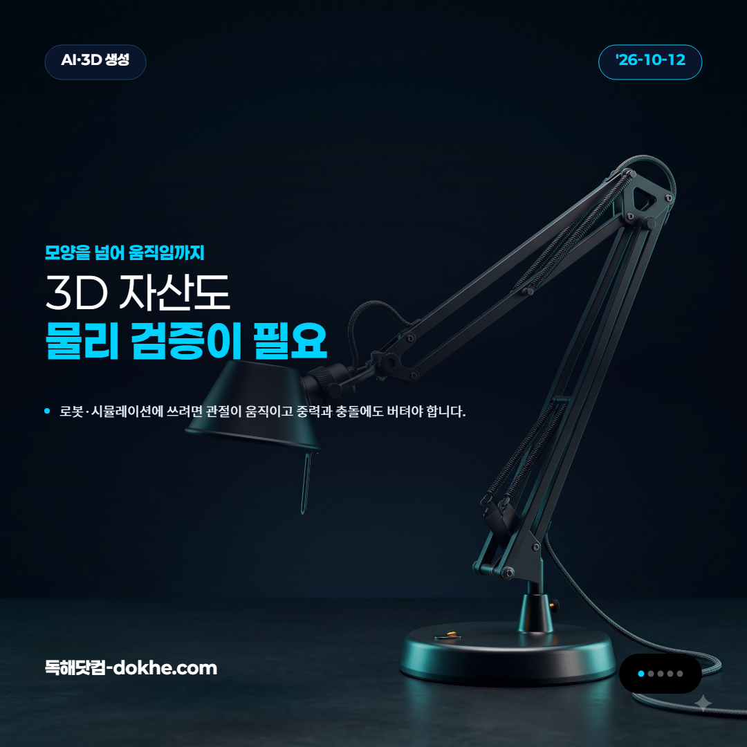 ARTISAN 연구 소개 카드: 물리 검증으로 움직이는 3D 자산