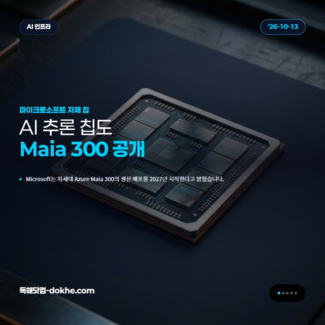 마이크로소프트의 Maia 300, AI 추론 칩 경쟁의 새 국면