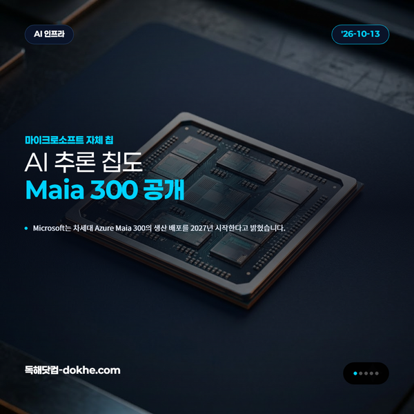 마이크로소프트의 Maia 300, AI 추론 칩 경쟁의 새 국면